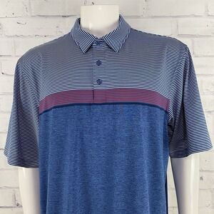 Vineyard Vines Shirt Men's Extra Large XL Polo Blue Short Sleeve Performance